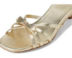 Kate Spade New York Carolina Metallic Leather Kitten Heel Sandals Women's