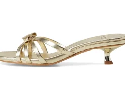 Kate Spade New York Carolina Metallic Leather Kitten Heel Sandals Women's