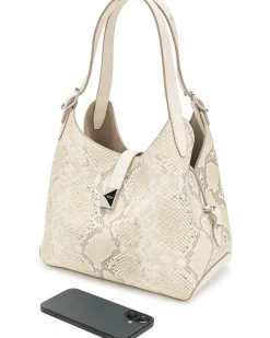 Kate Spade New York Deco Snake Embossed Leather Crossbody Tote
