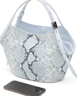 Kate Spade New York Deco Snake Embossed Leather Small Tulip Tote