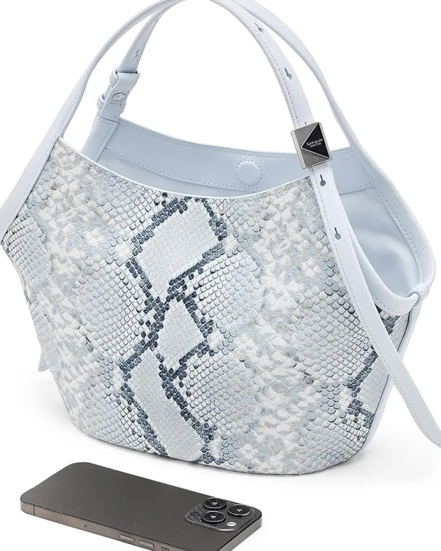 Kate Spade New York Deco Snake Embossed Leather Small Tulip Tote