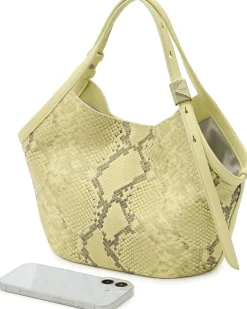 Kate Spade New York Deco Snake Embossed Leather Small Tulip Tote