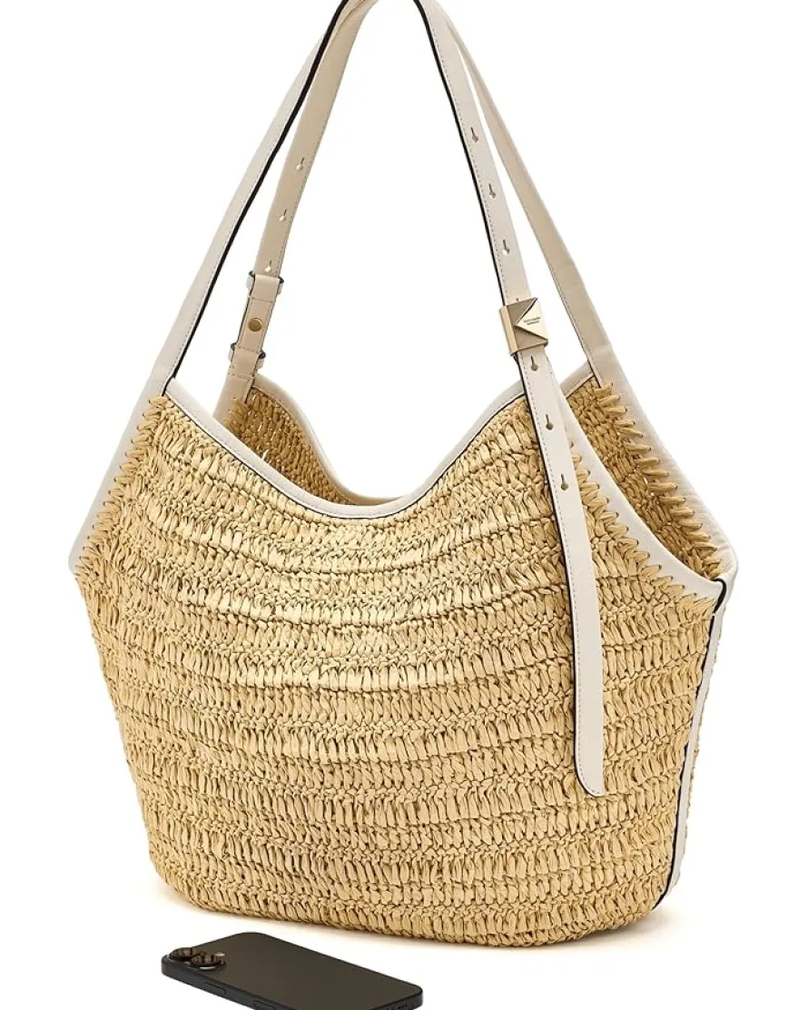 Kate Spade New York Deco Straw Tulip Tote