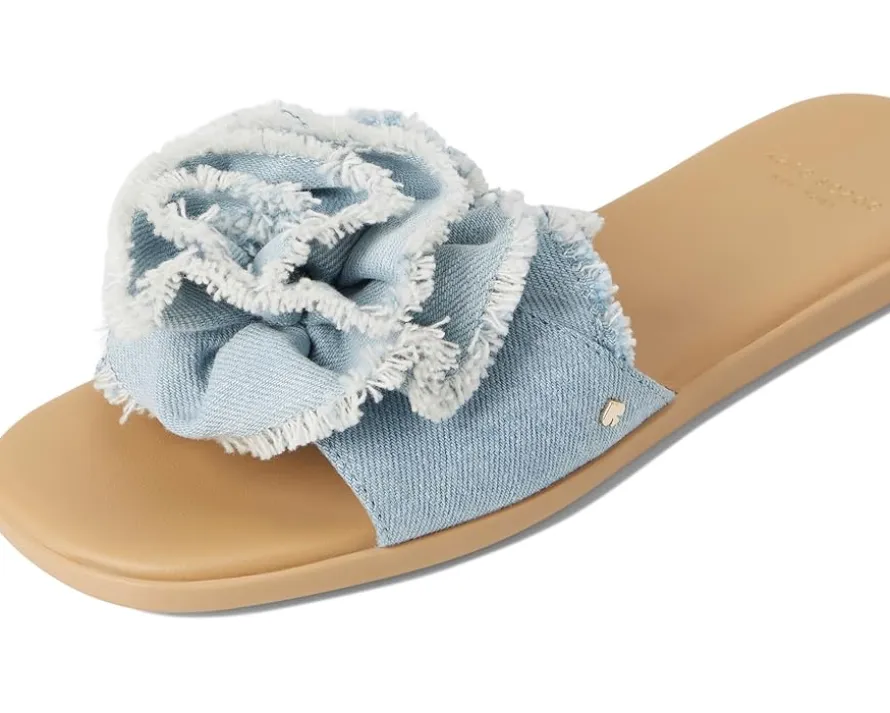 Kate Spade New York Flourish Denim Flat Sandals Women's