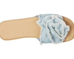 Kate Spade New York Flourish Denim Flat Sandals Women's