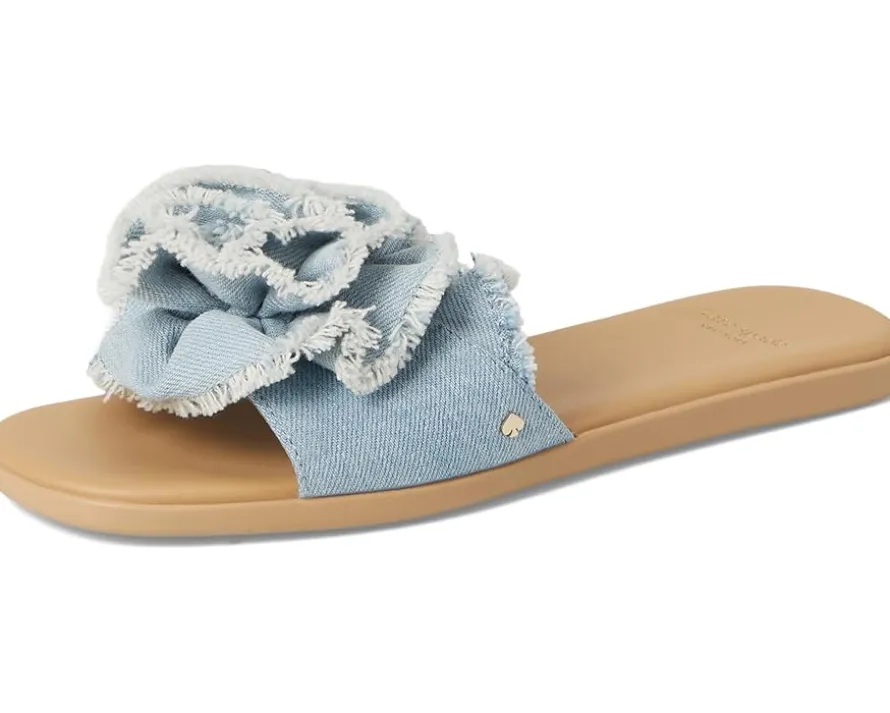 Kate Spade New York Flourish Denim Flat Sandals Women's