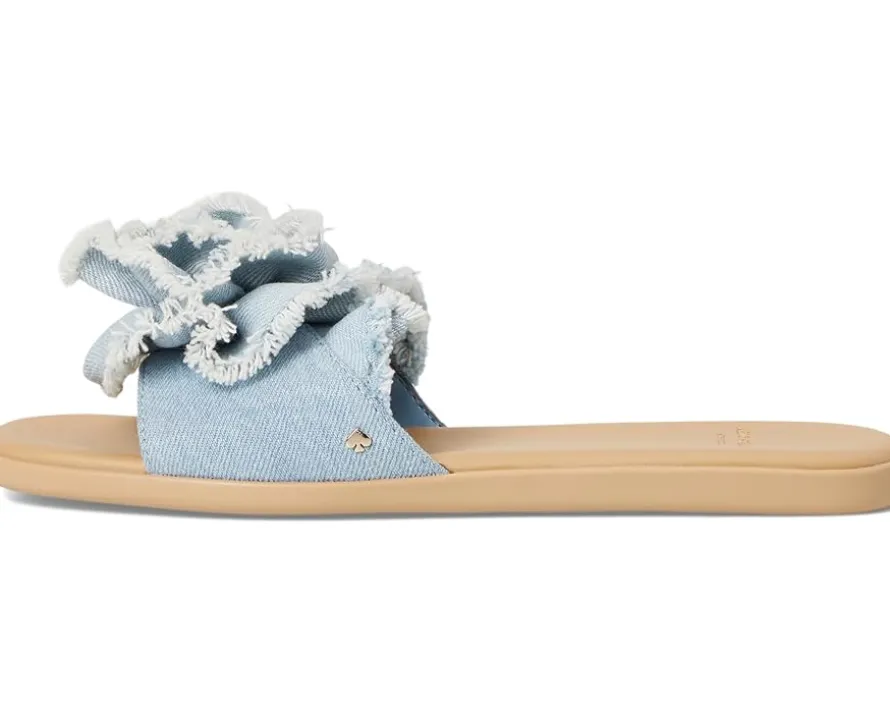 Kate Spade New York Flourish Denim Flat Sandals Women's