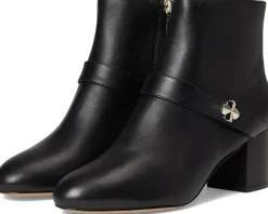 Kate Spade New York Spade Flower Smooth Leather Heeled Ankle Bootie Women's
