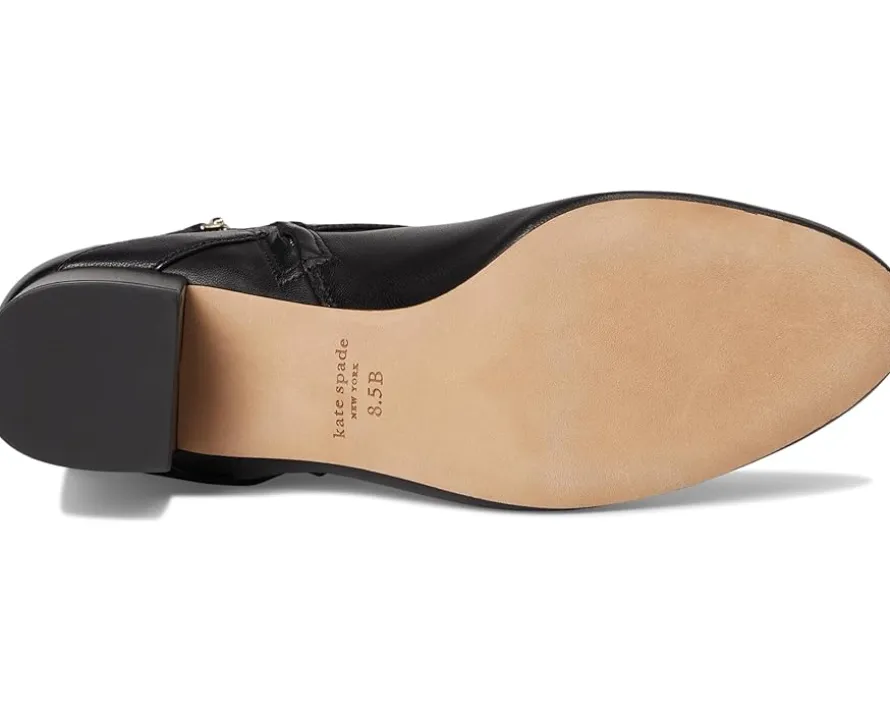 Kate Spade New York Spade Flower Smooth Leather Heeled Ankle Bootie Women's