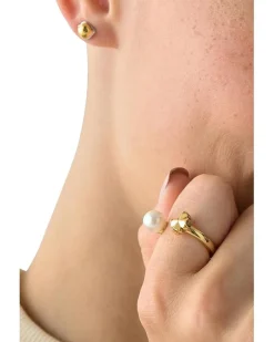 Kate Spade New York Spade Flower Pearl Ring
