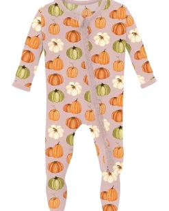 Kickee Pants Kids Print Muffin Ruffle Footie with 2 Way Zipper (Infant)
