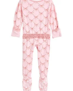 Kickee Pants Kids Print Muffin Ruffle Footie with 2 Way Zipper (Infant)