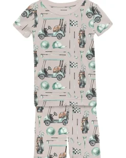 Kickee Pants Kids Print Short Sleeve Pajama Set with Shorts (Toddler/Little Kids/Big Kids)