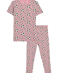 Kickee Pants Kids Print Short Sleeve Pajama Set (Toddler/Little Kid/Big Kid)