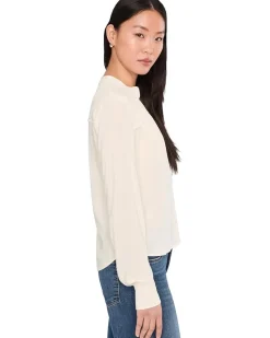 KUT from the Kloth Adrie - Long Sleeve Top With Trim And Shirring Women's
