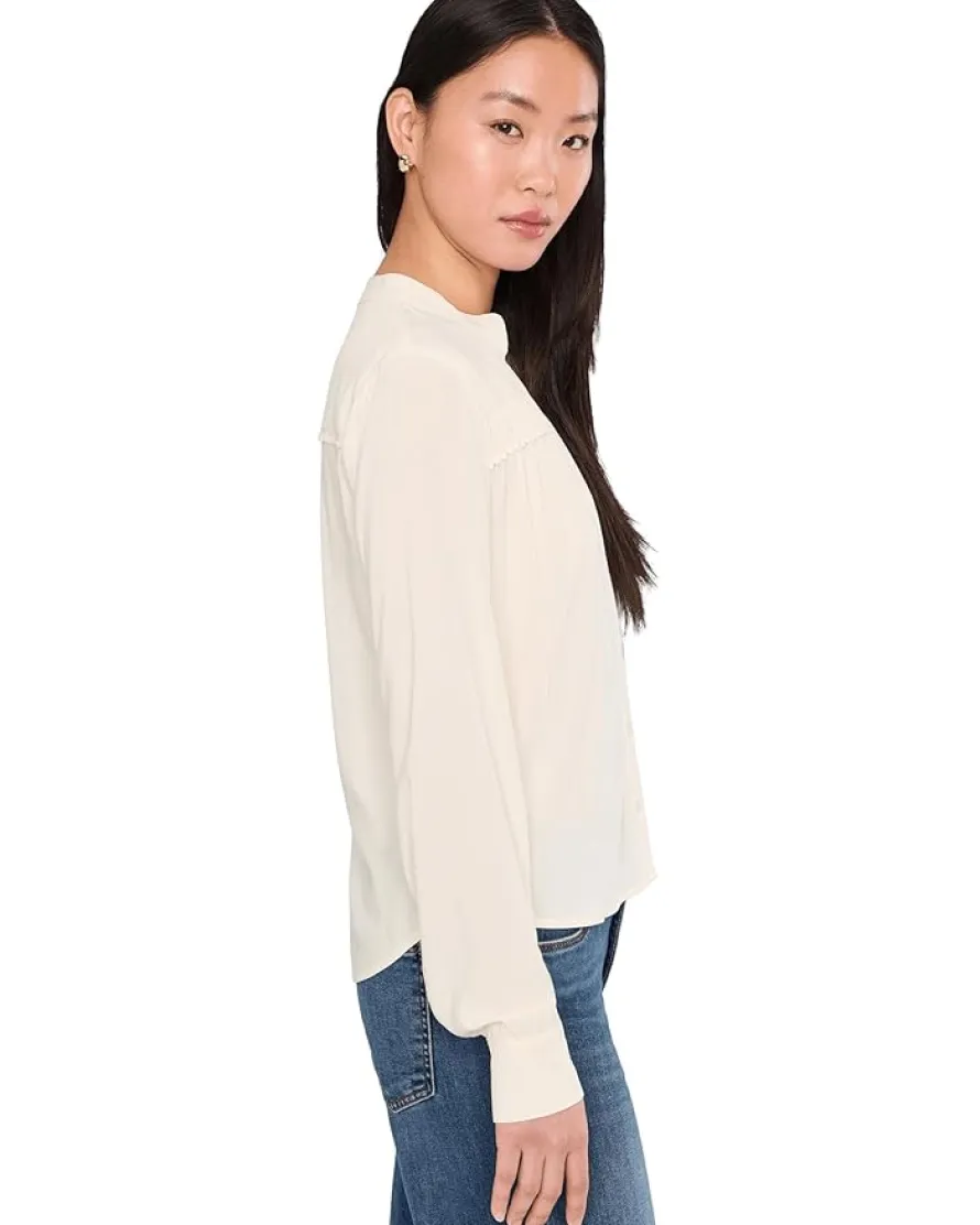 KUT from the Kloth Adrie - Long Sleeve Top With Trim And Shirring Women's
