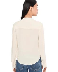 KUT from the Kloth Adrie - Long Sleeve Top With Trim And Shirring Women's