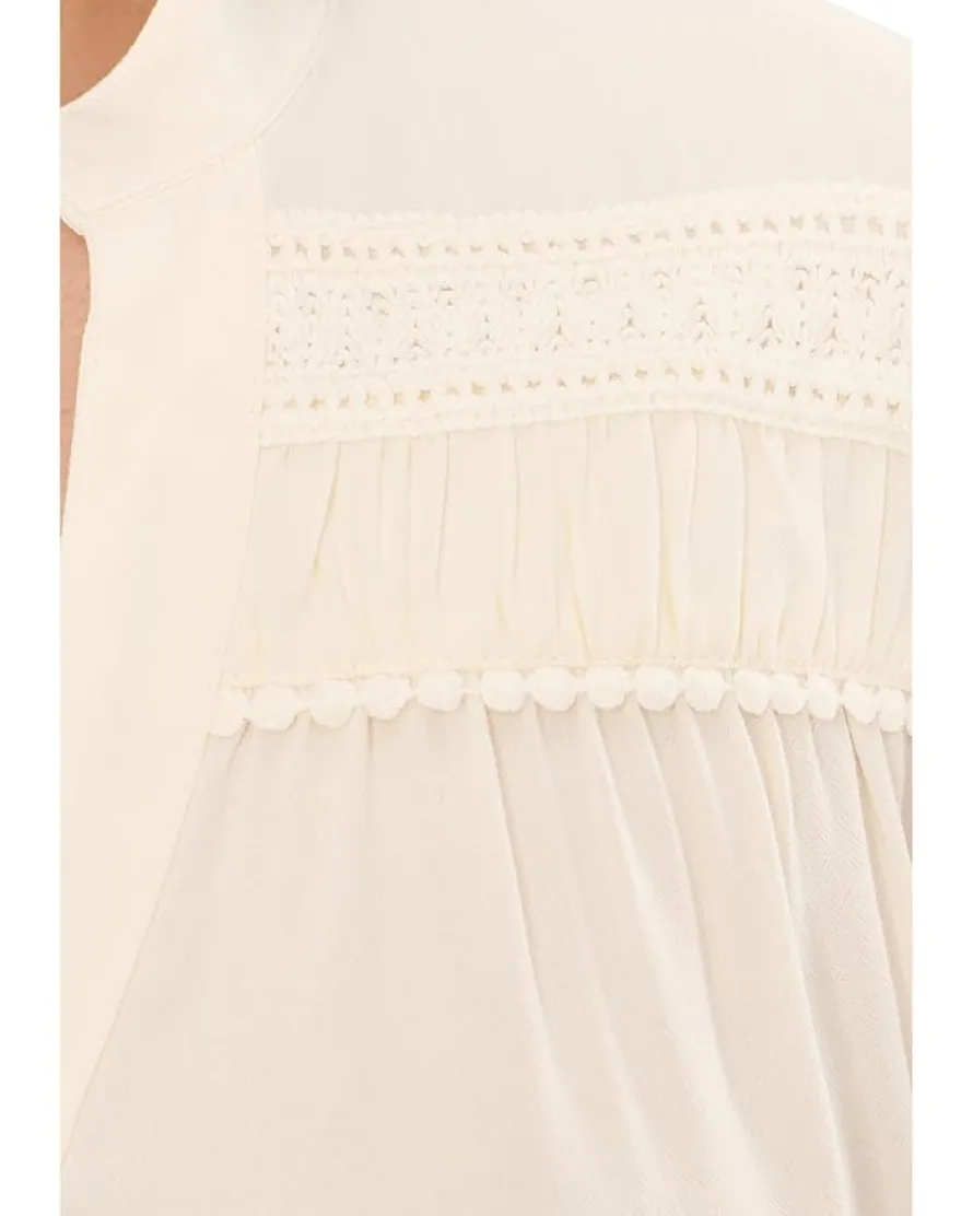 KUT from the Kloth Adrie - Long Sleeve Top With Trim And Shirring Women's