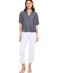 KUT from the Kloth Brenda Boxy Button Front Shirt Women's