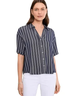 KUT from the Kloth Brenda Boxy Button Front Shirt Women's