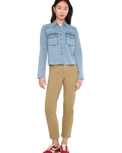 KUT from the Kloth Posey - Long Sleeve Shirt With Frayed Hem Women's