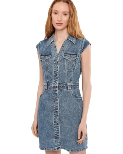 KUT from the Kloth Ruth- Denim Front Dress With Flared Sleeve Women's