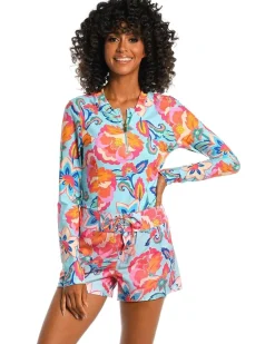 La Blanca Breezy Beauty 1/2 Zip Rashguard Women's