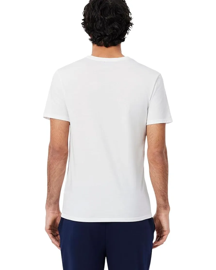 Lacoste 100% Cotton Regular Fit Crew-Neck T-Shirt 3-Pack Men's