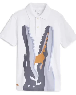 Lacoste Kids Watercolor Croc Polo (Big Kid)