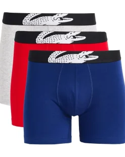 Lacoste 3-Pack Crocodile Logo Boxer Briefs Men's