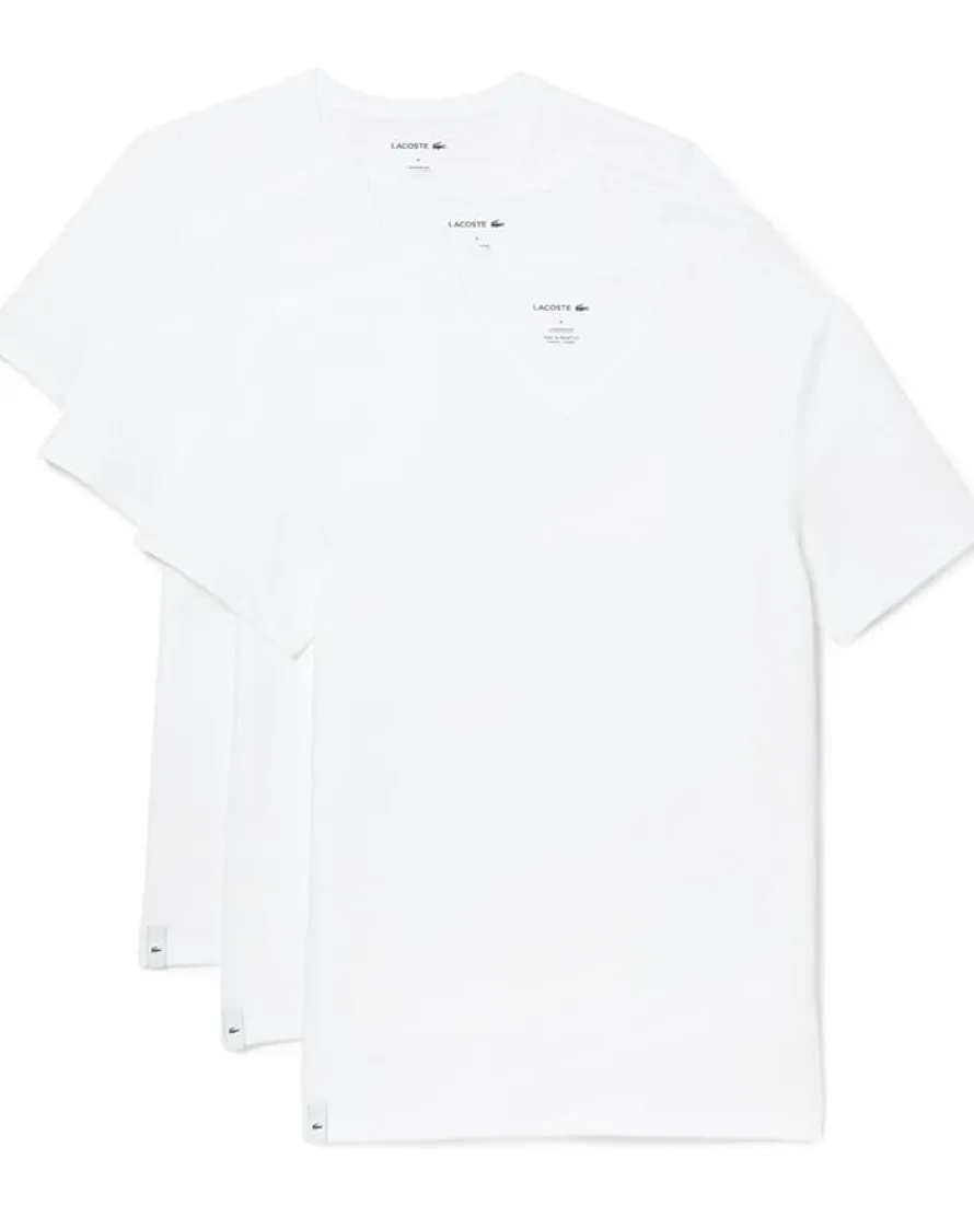 Lacoste 3-Pack V-Neck Slim Fit Essential T-Shirt Men's