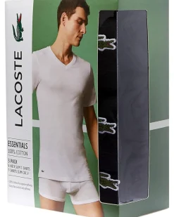 Lacoste 3-Pack V-Neck Slim Fit Essential T-Shirt Men's