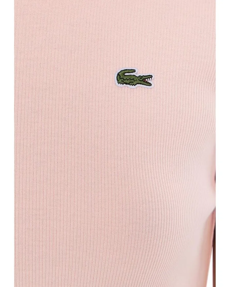 Lacoste Slim Fit Ribbed Cotton T-Shirt Women's