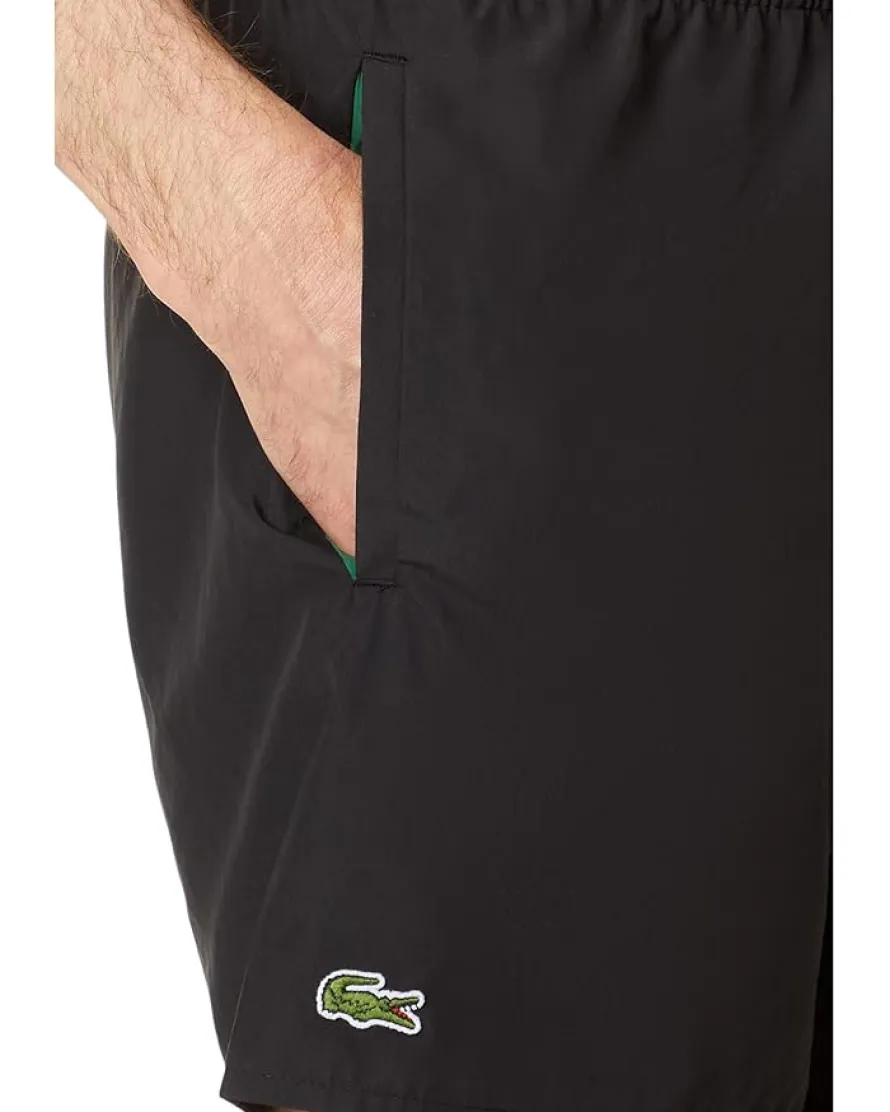 Lacoste Solid Elastic Waist Swim Trunks Men's