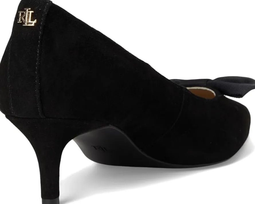 Lauren Ralph Lauren Adrienne Bow-Trim Suede Pumps Women's