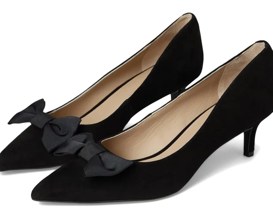 Lauren Ralph Lauren Adrienne Bow-Trim Suede Pumps Women's