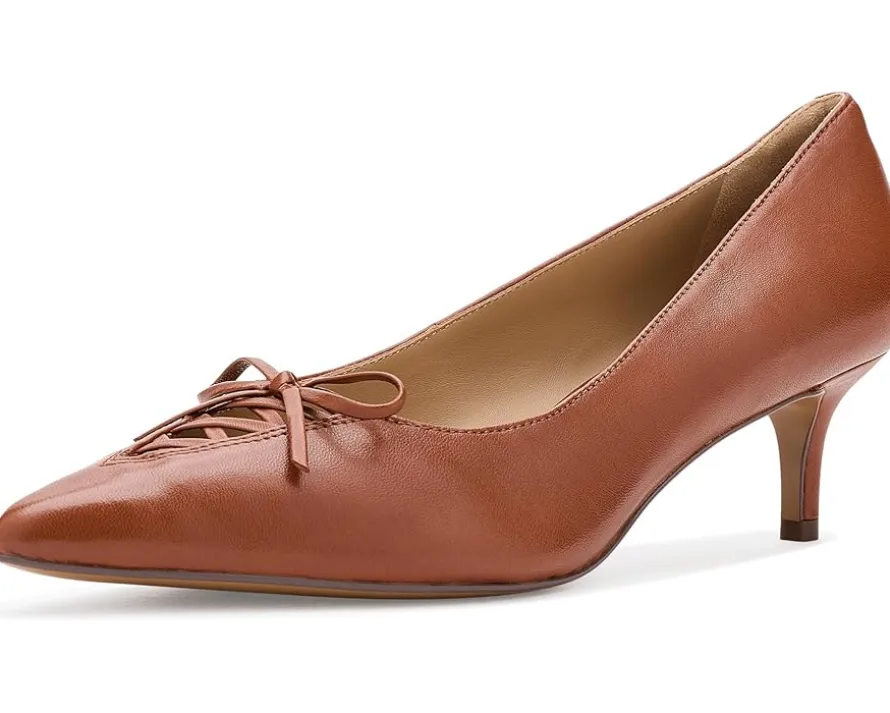 Lauren Ralph Lauren Adrienne Lace-Up Nappa Leather Pumps Women's