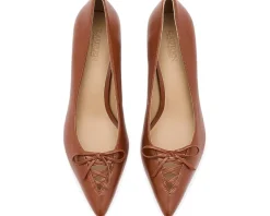 Lauren Ralph Lauren Adrienne Lace-Up Nappa Leather Pumps Women's