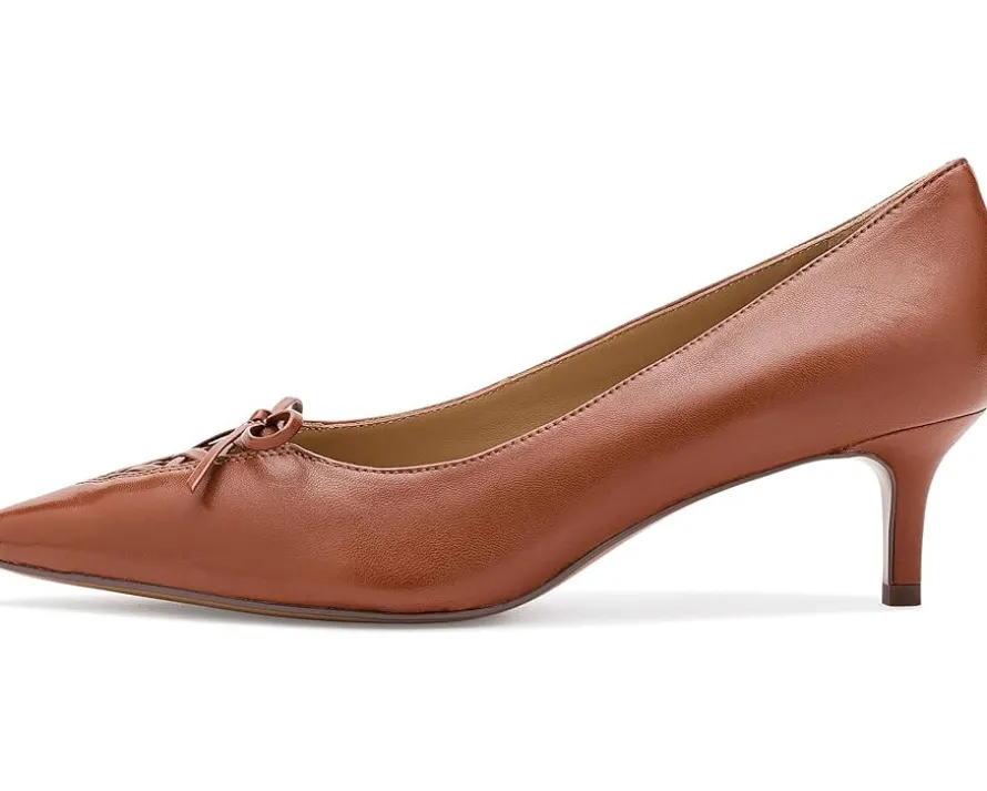 Lauren Ralph Lauren Adrienne Lace-Up Nappa Leather Pumps Women's