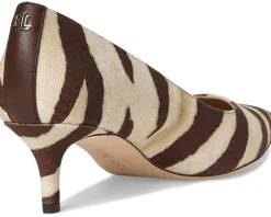 Lauren Ralph Lauren Adrienne Zebra-Print Canvas Pumps Women's