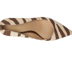 Lauren Ralph Lauren Adrienne Zebra-Print Canvas Pumps Women's