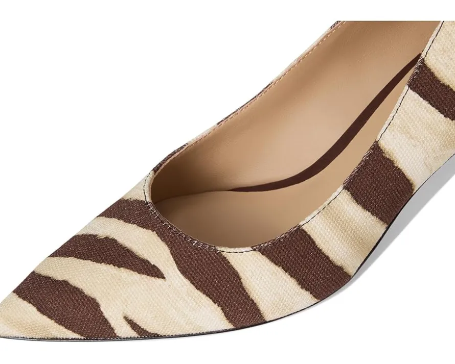 Lauren Ralph Lauren Adrienne Zebra-Print Canvas Pumps Women's