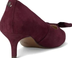 Lauren Ralph Lauren Adrienne Bow-Trim Suede Pumps Women's