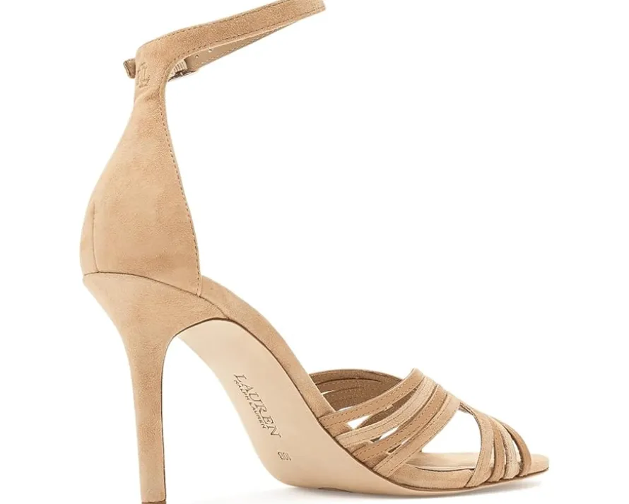 Lauren Ralph Lauren Allie Suede & Leather Multi Strap Sandals Women's