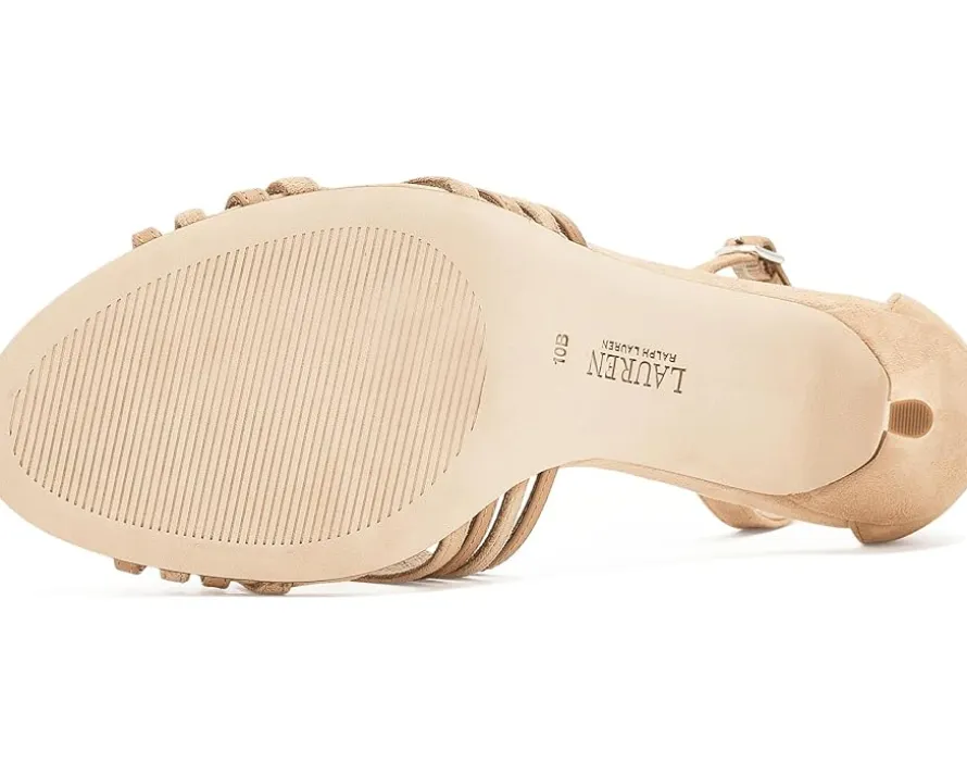 Lauren Ralph Lauren Allie Suede & Leather Multi Strap Sandals Women's