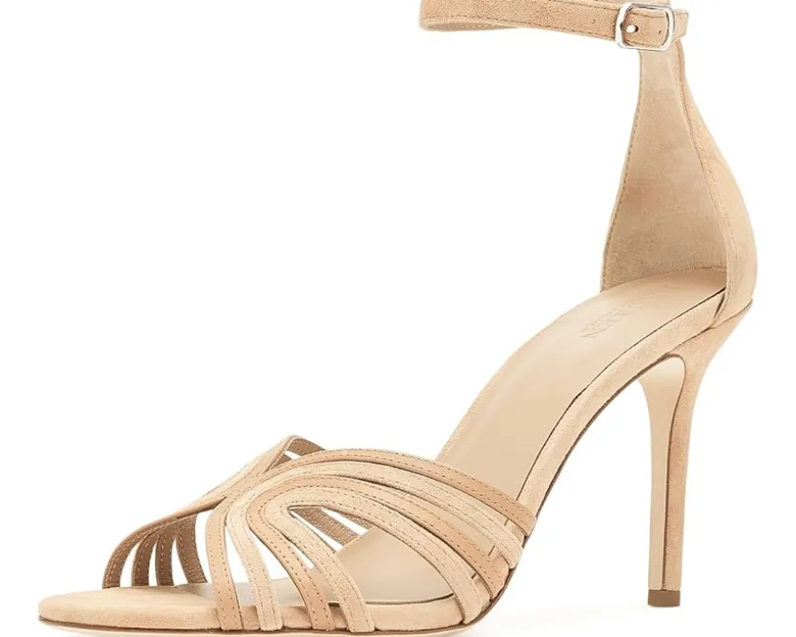 Lauren Ralph Lauren Allie Suede & Leather Multi Strap Sandals Women's