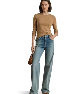 Lauren Ralph Lauren Cotton-Blend Long-Sleeve Top Women's