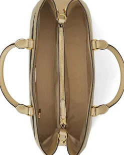 Lauren Ralph Lauren Crosshatch Leather Large Hanna Satchel