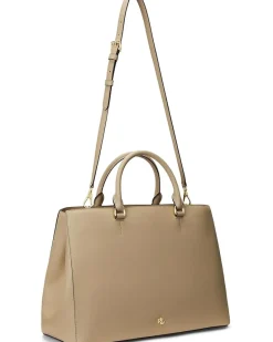 Lauren Ralph Lauren Crosshatch Leather Large Hanna Satchel