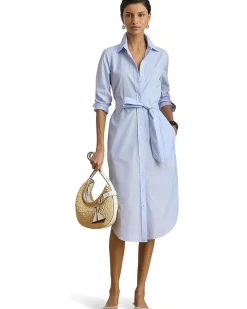 Lauren Ralph Lauren End-On-End Cotton Shirtdress Women's